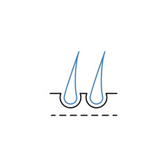 hair concept line icon. Simple element illustration. hair concept outline symbol design.