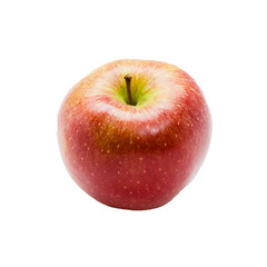 single red apple isolated against transparent background