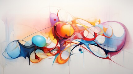 A mesmerizing and enchanting abstract creation, a dance of colors and shapes that captivates.