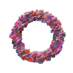 Close-Up View of spring decoration Easter Wreath