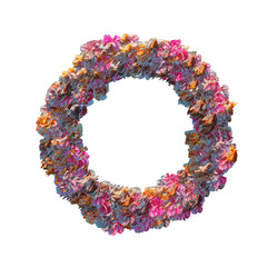 Close-Up View of spring decoration Easter Wreath