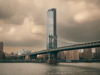 Fototapeta na wymiar Manhatten Bridge in New York