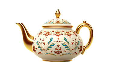 Authentic Turkish Tea Kettle on isolated background