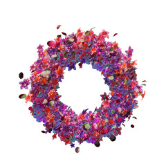 Close-Up View of spring decoration Easter Wreath