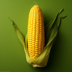 Corn close up. AI generated image.