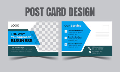 Obraz premium Corporate and modern postcard design template