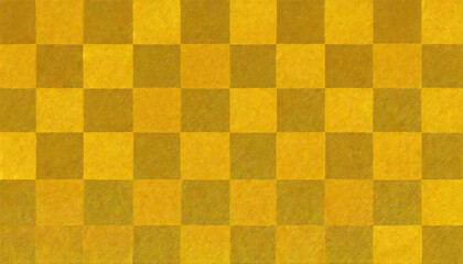 高級感のある金の市松模様の背景。和を感じさせる市松模様のイメージ素材。