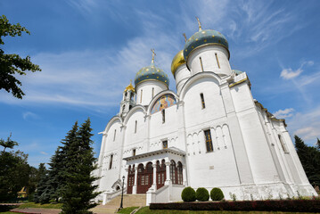 Trinity-Sergius Lavra, the largest male monastery, sunny summer day
