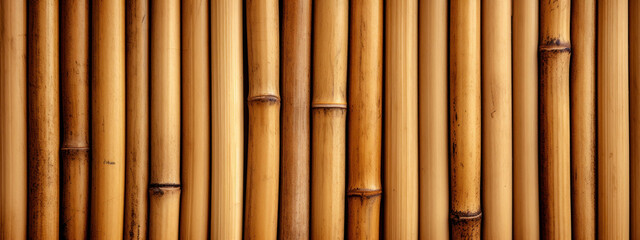 Naklejka premium Detailed bamboo surface, natural wood texture.