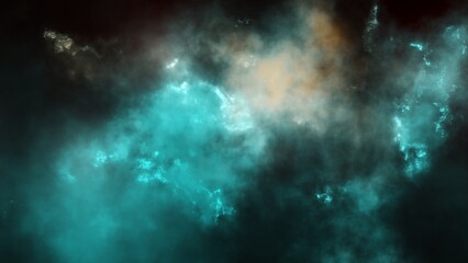 Abstract beautiful outer space background. Bright nebula in cosmos. Magic colorful nebula in realistic blue galaxy.