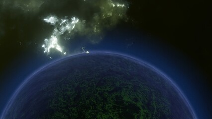 Planet alien Seen from Space