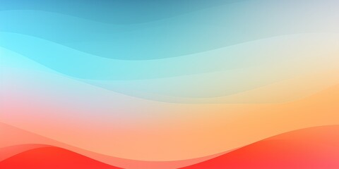 Bright Wavy red blue Background. Flat style illustration with colorful waves. Pastel color design for banner and printed materials.