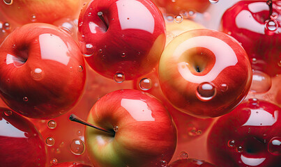 Fruit-themed glass morphism.