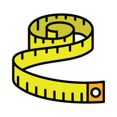 Fototapeta na wymiar Measuring tape icon design, illustration design