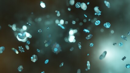 Winter background with falling snow