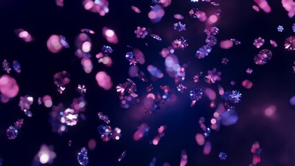 Winter background with falling snow