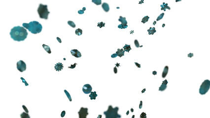 Falling down real snowflakes