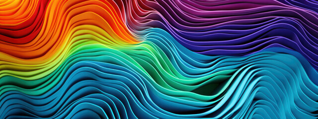 Rainbow wave texture, microscopic color blend.