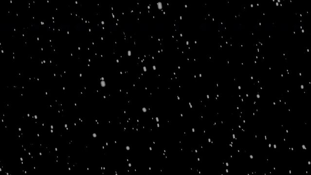 Winter Season Realistic Snow Falling Overlay 4k Festive Snowflake Particles Bokeh Snow Effect transparent background Seamless Loop. Merry christmas, Happy new year, Holiday, Winter snowfall alpha.