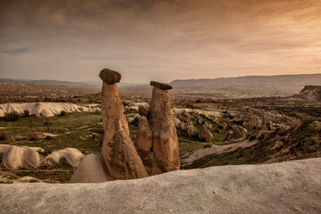 Cappadocia and rock formations.