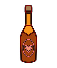 Wine Bottle  vector illustration