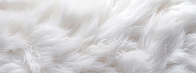 Obraz premium Close-up of luxurious plush white fur close-up.