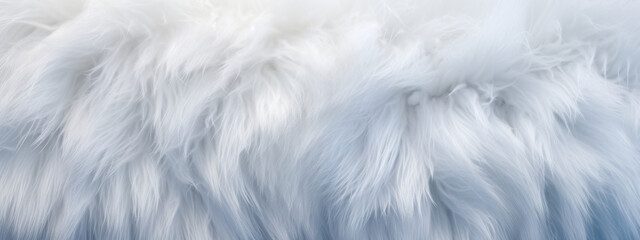 Obraz premium Close-up of luxurious plush white fur close-up.