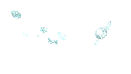 Subtle flying snowflakes illustration. Wintertime fleck ice particles.