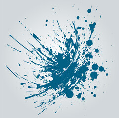 Naklejka na ściany i meble A vector representation of an ink blot in an abstract style against a light backdrop