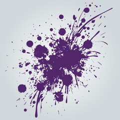 Abstract vector depiction of paint splatters against a light backdrop