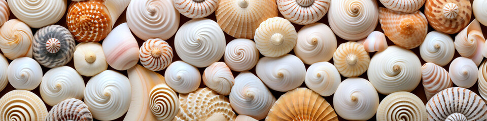 Assorted seashells pattern