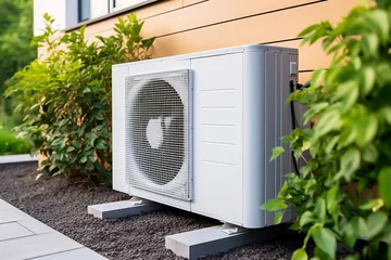 Foto op Canvas Ground source heat pump environmentally friendly sustainable domestic future heating sustainable efficient consumer resource geothermal system renewable energy © RCH Photographic