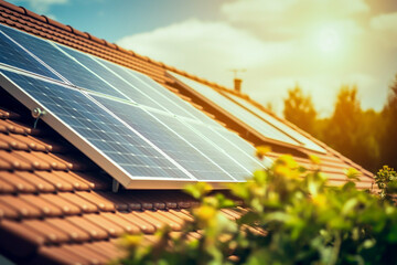 Roof solar panels environmentally friendly sustainable domestic heating sustainable efficient consumer resource geothermal system renewable energy