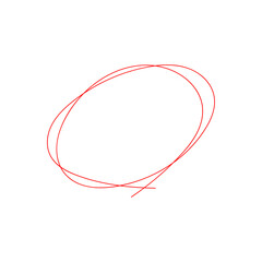 シンプルな手書きの赤丸