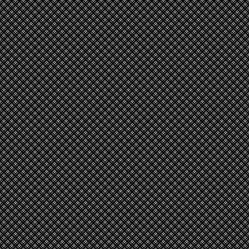 Seamless surface pattern with mini rhombuses, rectangles ornament. White diamonds, quadrangles on black background. Grid motif. Grill wallpaper. Checkered ethnic image. Digital paper for print. Vector