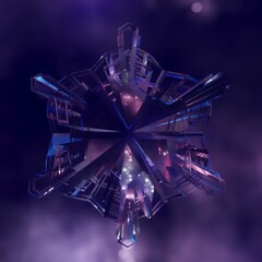 Snow in winter close-up. Macro image of snowflakes, winter holiday background