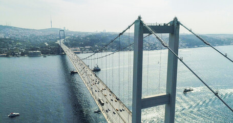 Aerial photo of the Bosphorus Bridge, Istanbul