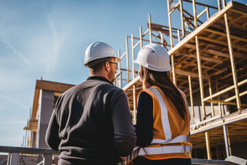 Professional builders: a woman and a man together, embodying gender diversity and successful collaboration