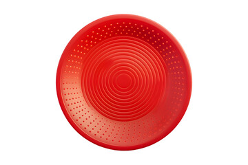 Red frisbee isolated on a transparent background