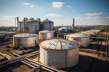 Obraz premium Refinería de petróleo