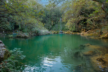 The Kurşunlu Waterfall (Turkish: Kurşunlu Şelalesi) is located 19 km from Antalya, Turkey.