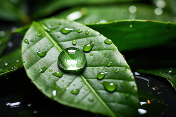 A CO2-reducing icon adorns a green leaf with a water droplet, underscoring efforts to reduce CO2...