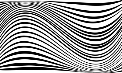 Abstract texture background. Wavy twisted lines of different thicknesses