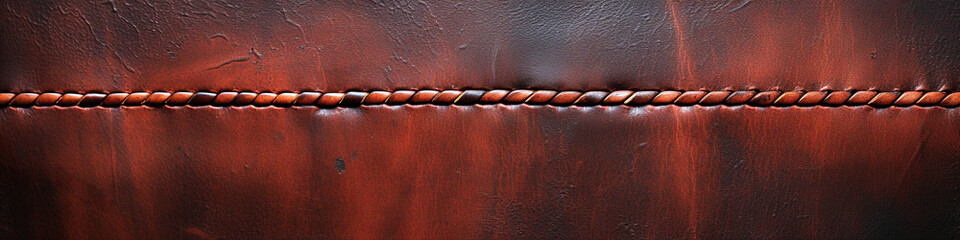 Brown leather stitch texture - obrazy, fototapety, plakaty