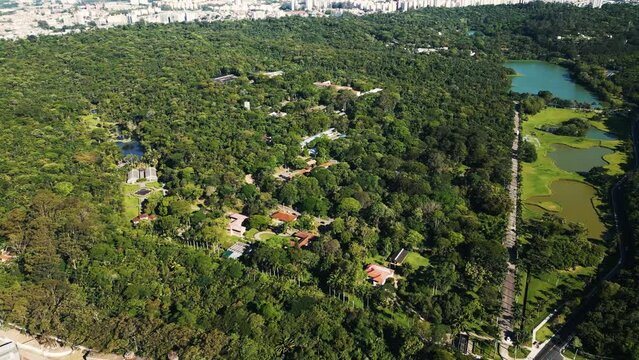 aerial view of the botanic garden S&atilde;o Paulo