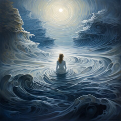 Serene Meditation with Ethereal Waves