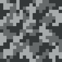 Camouflage background or khaki. Dazzle paint, seamless pattern of squares of different colors. Military attribute of clothing or military equipment. Symbol of an army, hunter or fisherman.