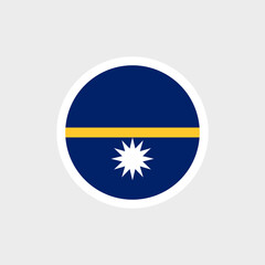 Obraz premium Flag of Nauru. Nauruan blue flag with yellow stripe and star.