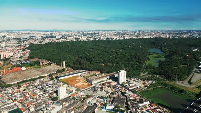 aerial view of the botanic garden S&atilde;o Paulo