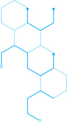 Obraz na płótnie Canvas Hexagonal Tech Pattern Isolated Vector